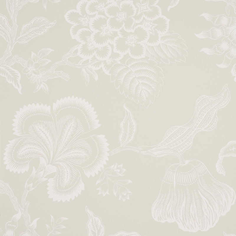 Rouleau de papier peint à motif de fleurs Celerie Kemble Hothouse, Crème