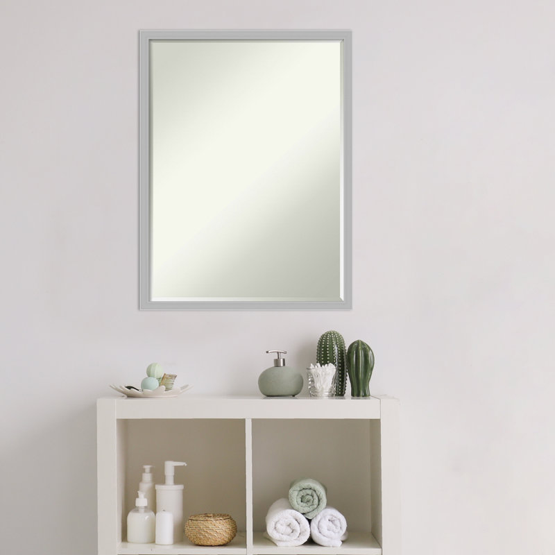 Ivayla Wood Flat Wall Mirror