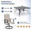 Ensemble repas pour 8 personnes avec fauteuils pivotants 360 ° et table en métal-134077990