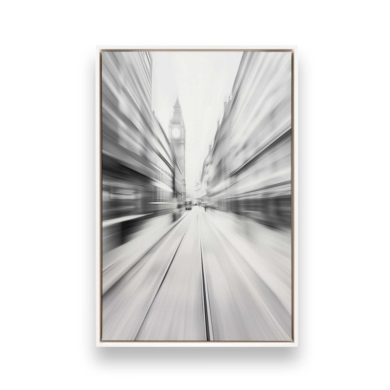 Impression sur toile London Pulse, H 18,75 po x l 12,75 po x P 1,75 po, Cadre flottant blanc opaque
