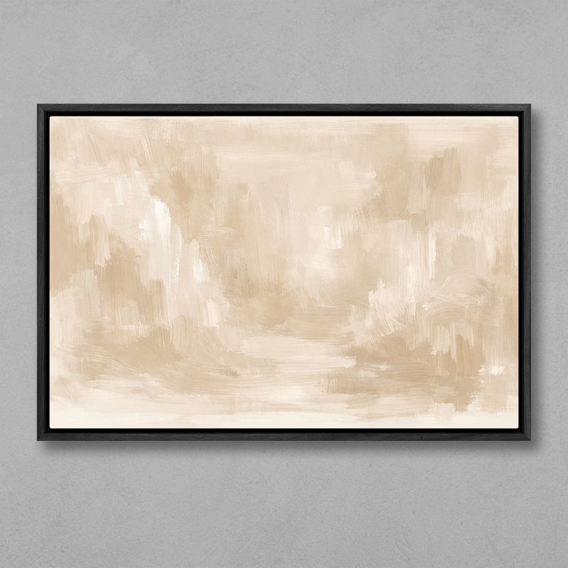 «Soft Soft Neutral Abstract», reproduction d'art encadrée encadrée, H 24 po x l 36 po, Noir