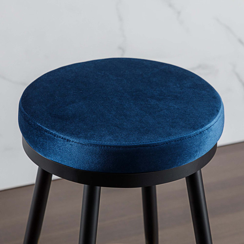 Tabouret de comptoir pivotant 24,4 po Burel, Bleu