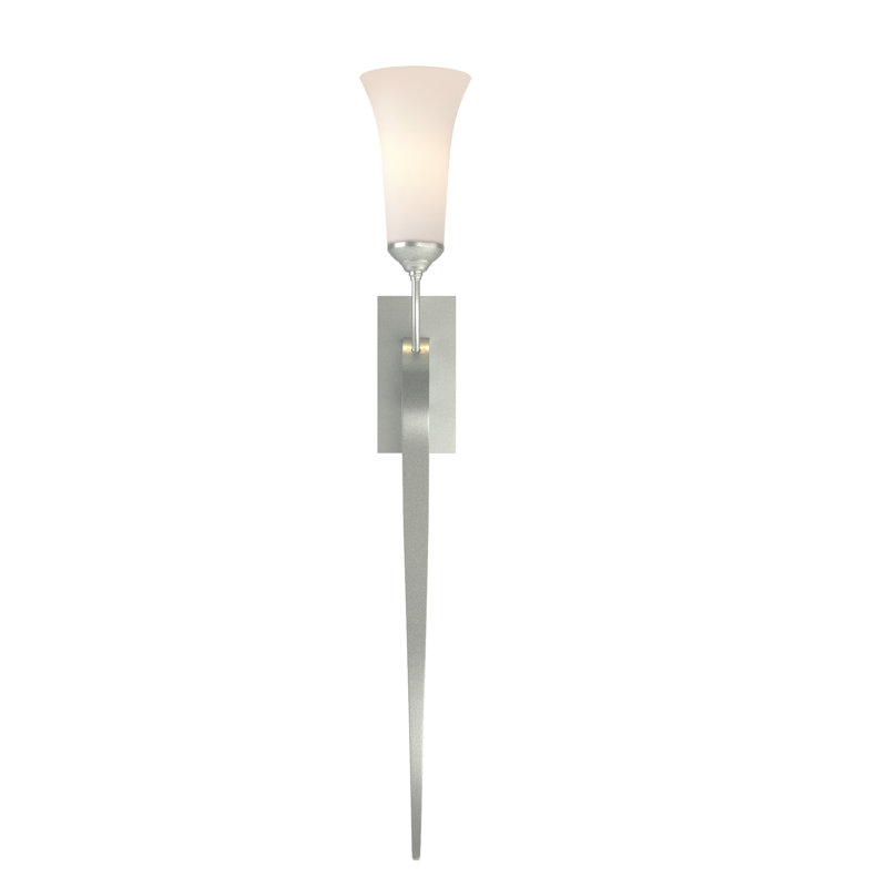 Sweeping Taper Sconce, Vintage Platinum, White
