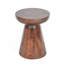 Table d'appoint à piédestal en bois brun