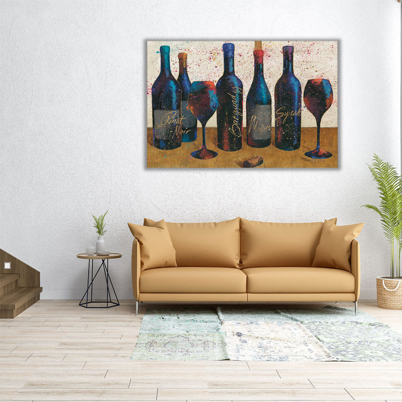 «Wine Splash Light I», reproduction d'art sur toile, H 40 po x l 60 po