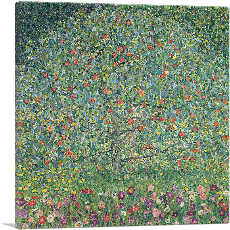 «Apple Tree I 1912» par Gustav Klimt - reproduction d'art sur toile tendue, H 26 po x l 26 po x P 1,5 po