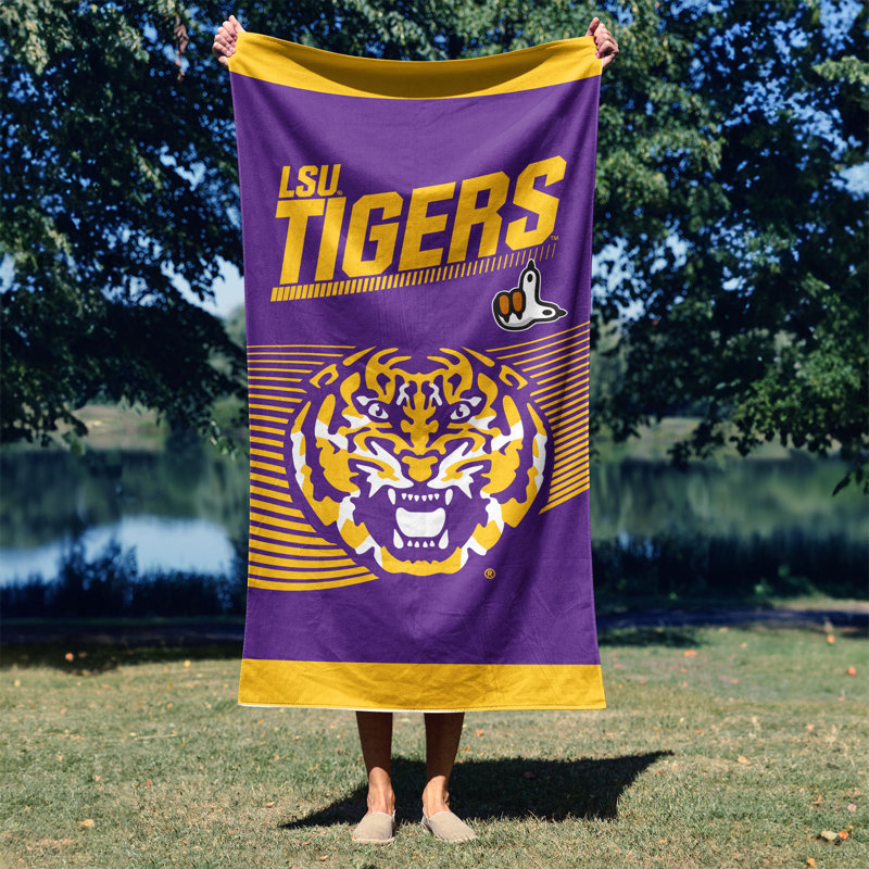 Serviette de plage 30 po x 60 po NCAA LSU Tigers
