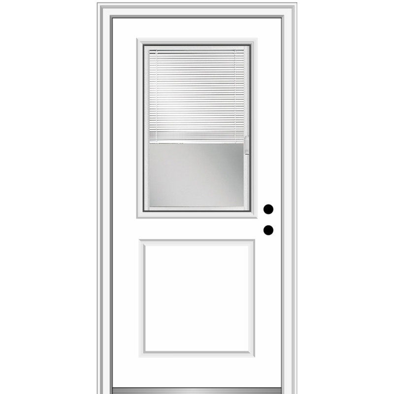 Porte d'entrée avant en fibre de verre apprêtée, H 81,75 po x l 32 po x P 4,56 po, S'ouvre à gauche vers l'intérieur