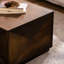 Table basse carrée moderne avec plateau écologique durable, aucun assemblage requis, parfaite pour le salon et le bureau