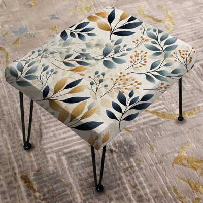 Monochrome Botany - Plants Rectangle Ottoman