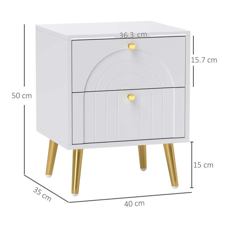 40 cm W Bedside Table