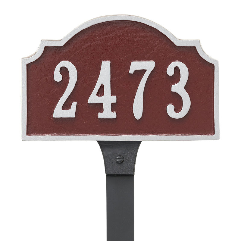Petite plaque d'adresse sur 1 ligne, Noir / argent