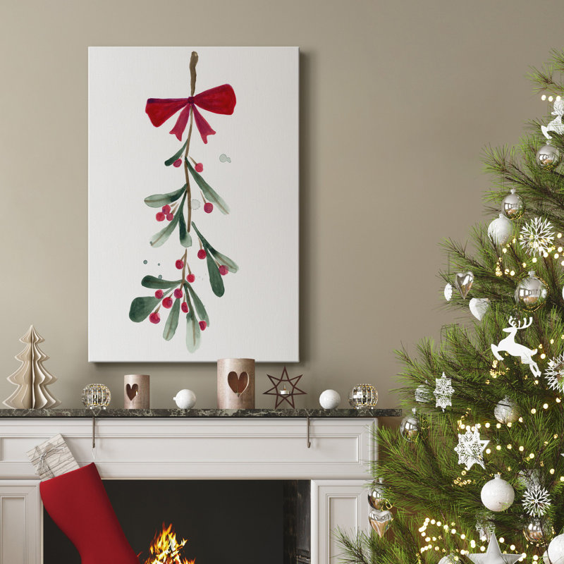 «Warm Winter Wishes VI», toile tendue avec châssis de qualité supérieure - prête à être accrochée
