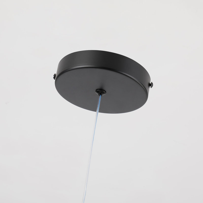 Luminaire suspendu carré à DEL 12 "Kazimieras, Noir