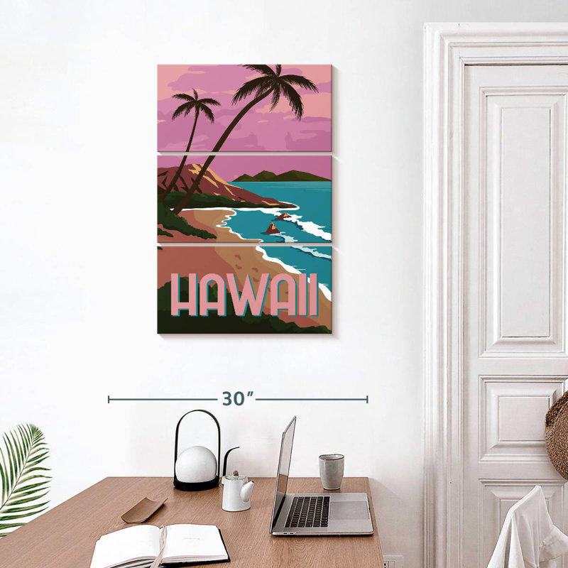 Affiche de coucher de soleil Gillard Hawaii, H 32 po x l 20 po