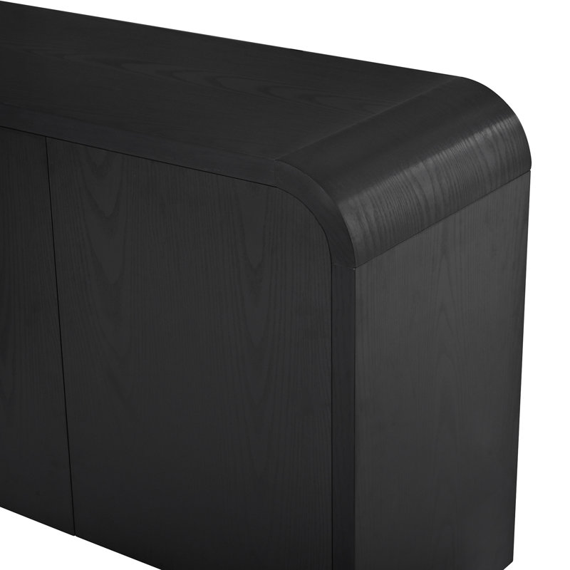 Meuble télé incurvé avec meuble télé noir