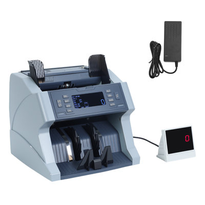 XD-500 Money Counter Machine, UV/MG/IR/HLF/DBL/SIZE Counterfeit Detection Bill Counter, Mixed Denomination Cash Counter with LCD Display, Support USD And Euro