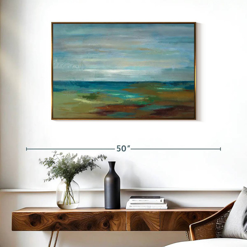 Wispy Clouds, Cadre flottant doré, 37 po x 25 po