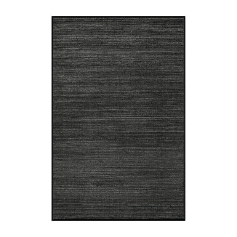 Machine Washable Solid Gray Area Rug, Rectangle 7' x 10'