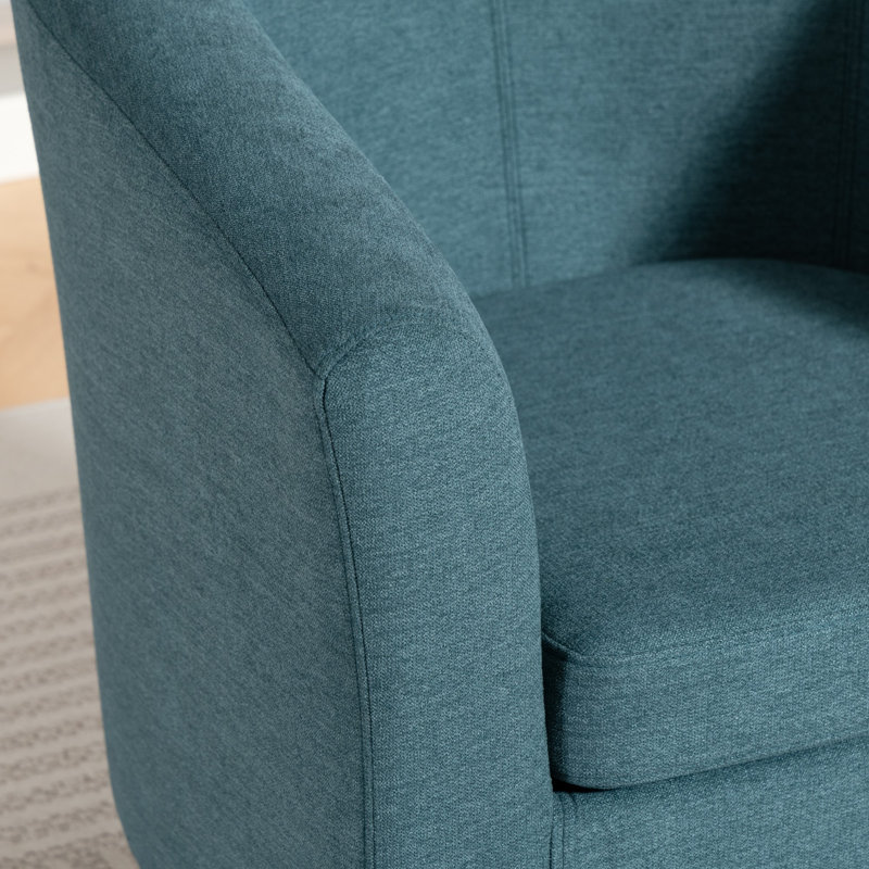 Upholstered Armchair, Teal