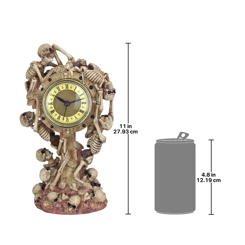 Skeleton Crew Sculptural Table Clock
