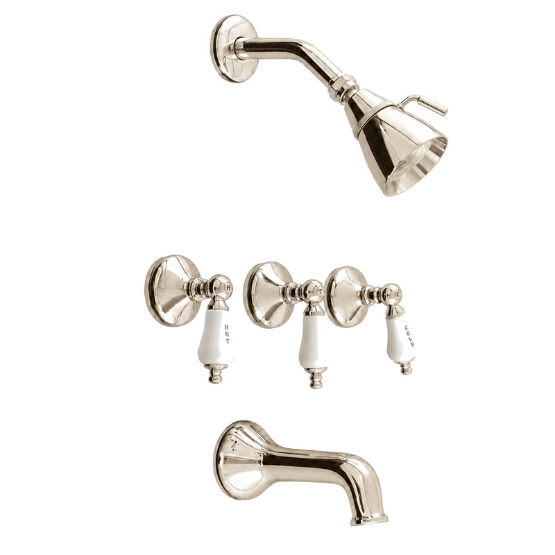 Ensemble de douche et baignoire encastrée Thames, Polished Nickel