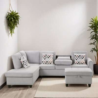 Canapé modulaire 3 pièces rembourré