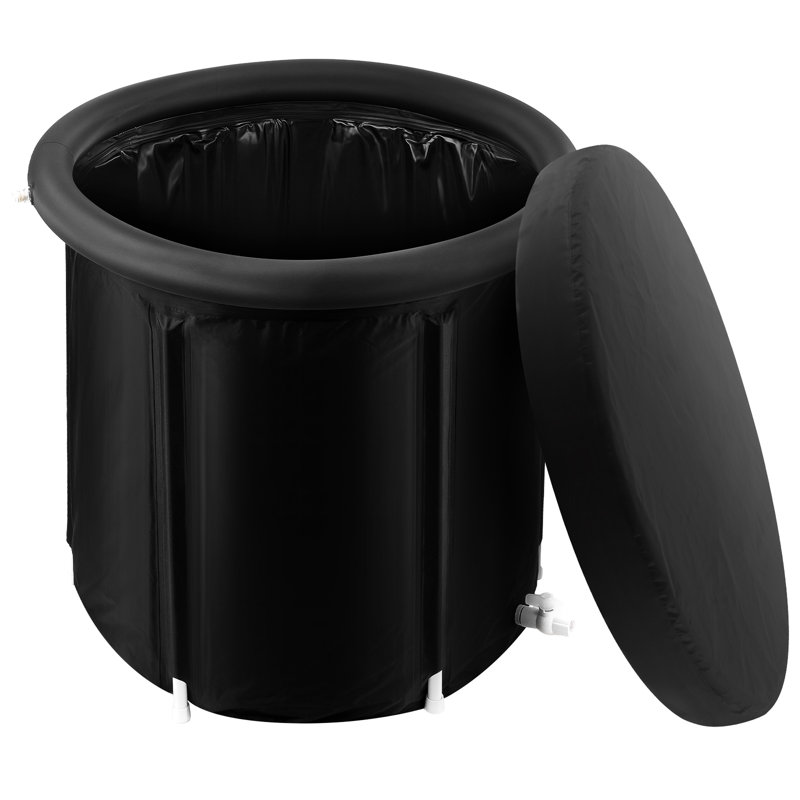 Portable Ice Bath Tub For Cold Water Relaxation, 31.5" With Comfortable Inflatable Ring Relaxing Plunge, Inner Layer Long - Lasting Use