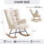 Solid + Manufactured Wood/Iron Rocking Chair-1708616324