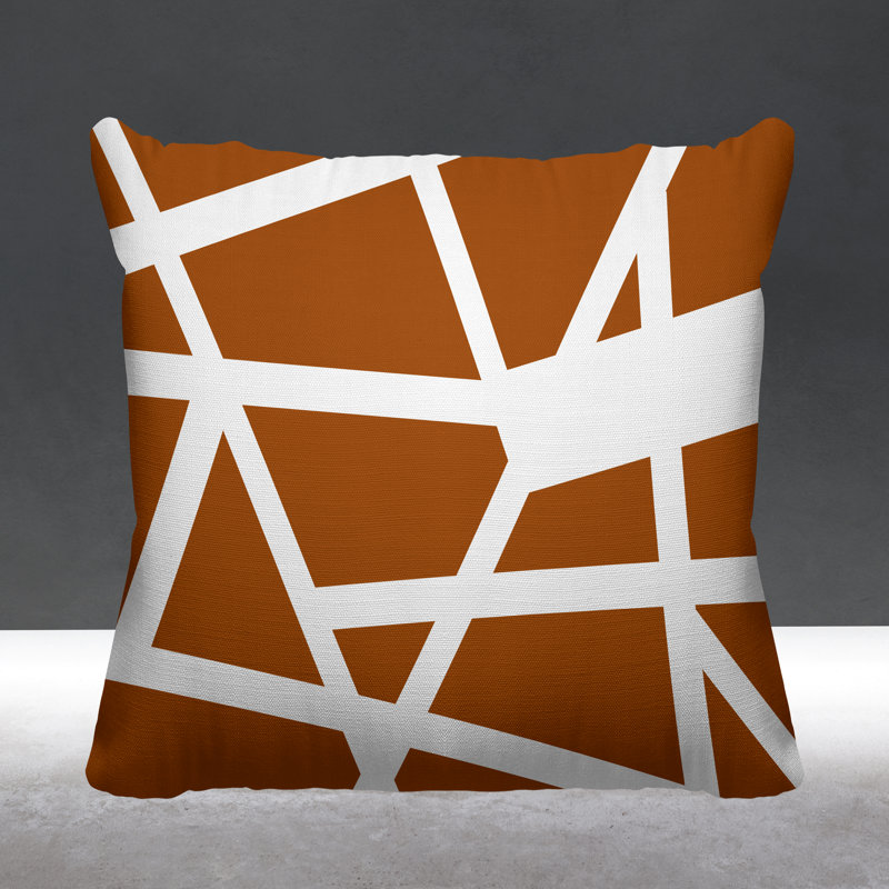 Coussin Townsend, L 17 po x H 17 po, Orange brûlé