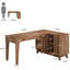 Bureau en coin moderne et minimaliste en bois - Conception élégante pour optimiser les petits espaces