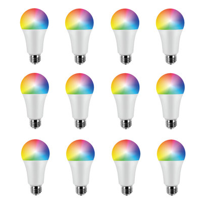 Infibrite A19 WiFi Smart LED Light Bulb, 8W 800LM, Alexa/Google/SIRI Compatible (12 Pack)