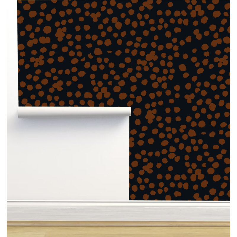 Rouleau de papier peint cristal l 12 pi x l 2 pi, Cannelle / noir