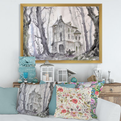Haunted Castle In The Woods - Painting on Canvas