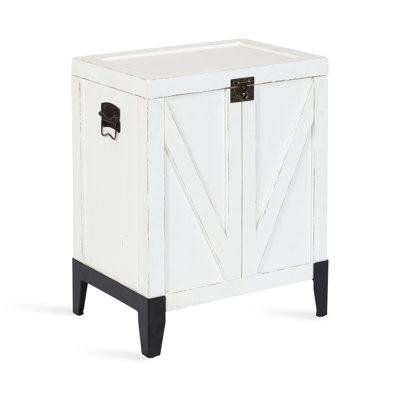Enora Solid Wood End Table with Storage
