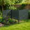 Clôture d'intimité à 2 panneaux en fer antirouille avec bordure de jardin décorative pour patio et cour