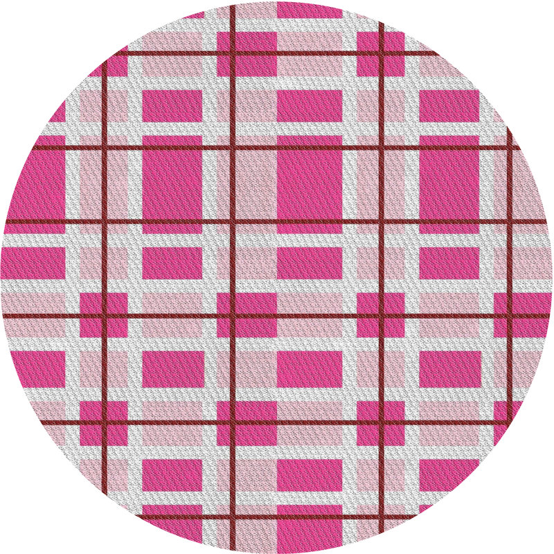 Geometric Indoor Rug, Round 3'