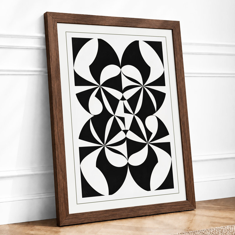 Pinwheel Symmetry Geometric - Print, Walnut, A1 - 84.1 x 59.4 cm