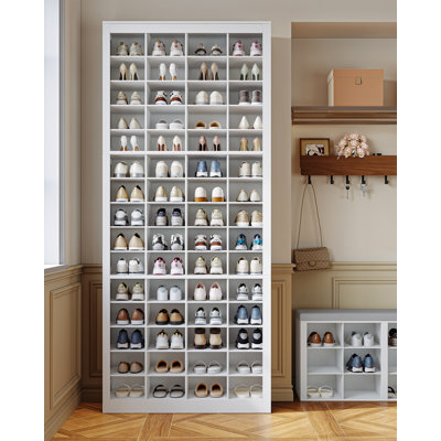 12-Tier Widen Shoe Storage Cabinet, Free Standing Closet Organizers and Storage with 48 Open Cubbie, Space Saving Shoe Rack for Entryway, Bedroom
