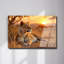 Art mural en verre trempé de lionne d'Afrique-129452358