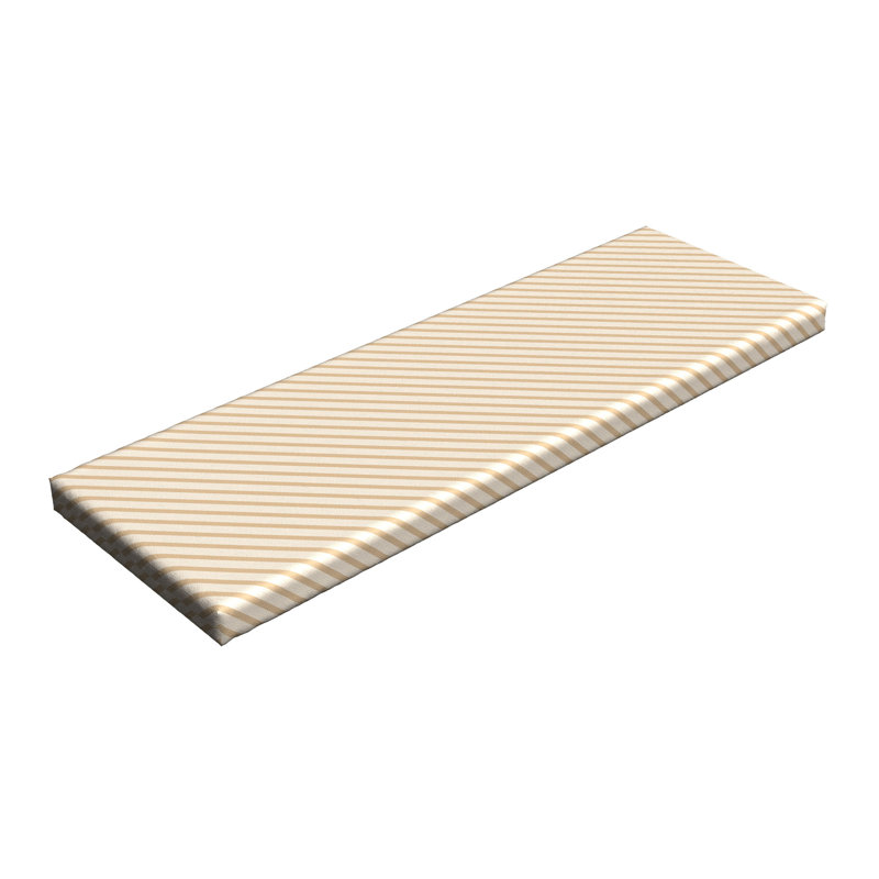 Coussin de siège intérieur / extérieur, À rayures, Beige