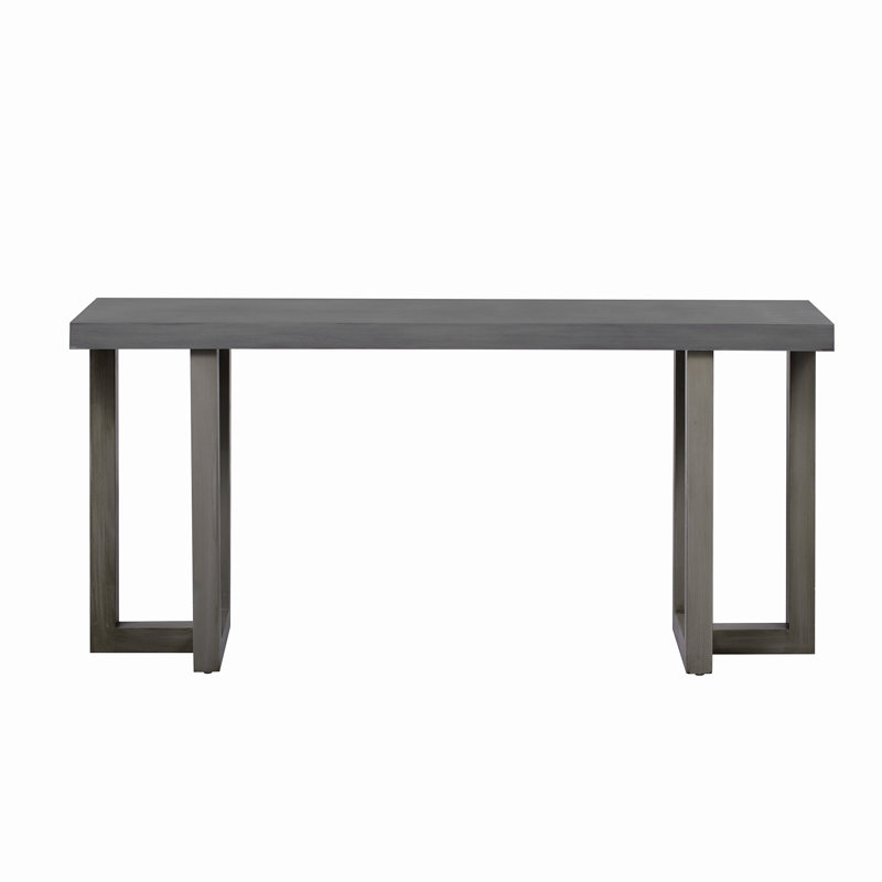 Console 63 "à motif géométrique avec pieds en pin massif, Gris