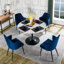 Ensemble de 2 chaises de salle à manger en velours avec accoudoirs et coussin moelleux-806612498