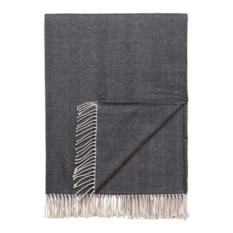 Arley Throw Blanket, Charcoal Gray