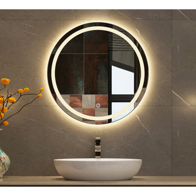 Miroir de salle de bain mural à lumière DEL à DEL