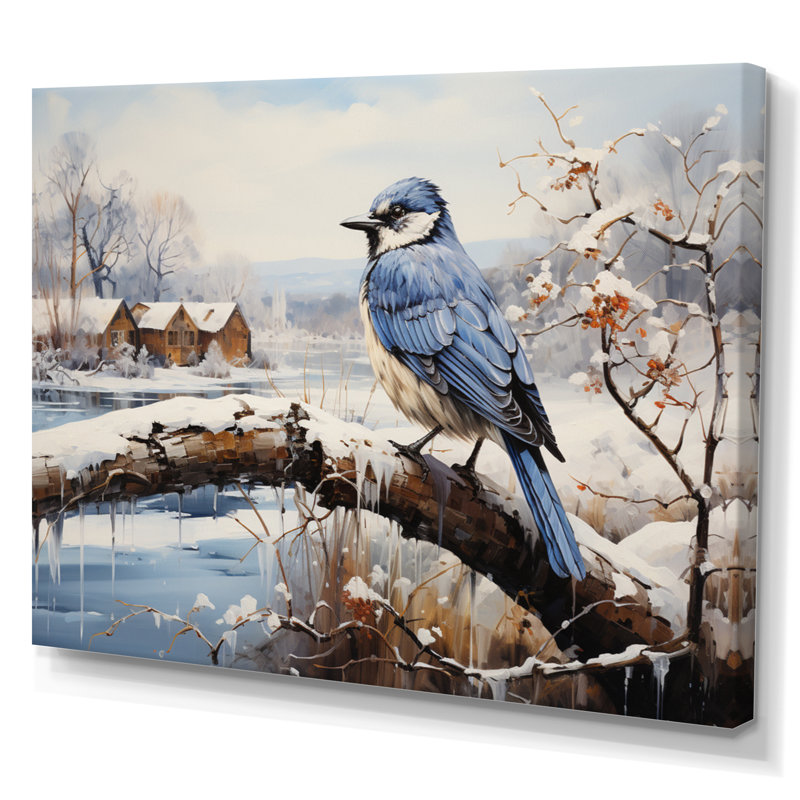 The Magpieclaude Monets Winter II - Animals Canvas Prints, H 24 po x l 32 po x P 1 po, Toile tendue