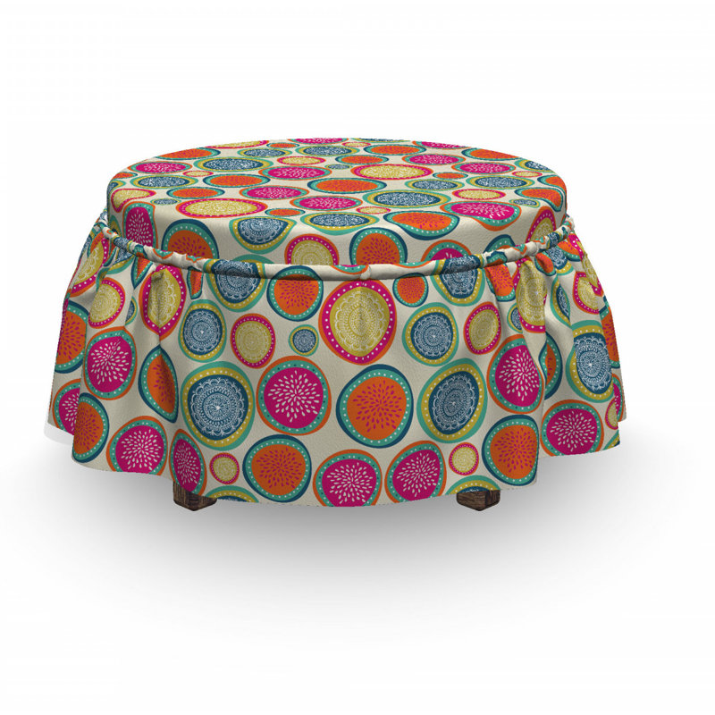 Housse pour repose-pieds motifs floral doodle