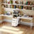 Melaniece Metal Base Computer Desk with Power Outlet-1106241949