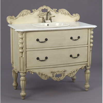 33'' Single Bathroom Vanity with Stone Top
