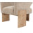 Tess Accent Chair In Modern Manchester Beige On Solid Wood-717503656